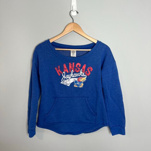 KU Jawhawks Sweatshirt Women's Size Medium 8/10 - Picture 5 of 12